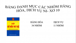 Bảng danh mục các nhóm hàng hóa, dịch vụ ni- xơ 10